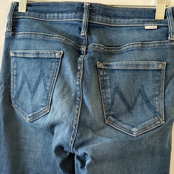 Mother The Weekender Fray Flare Denim Jeans Size 27 Home Movies Raw Hem READ - Picture 8 of 16